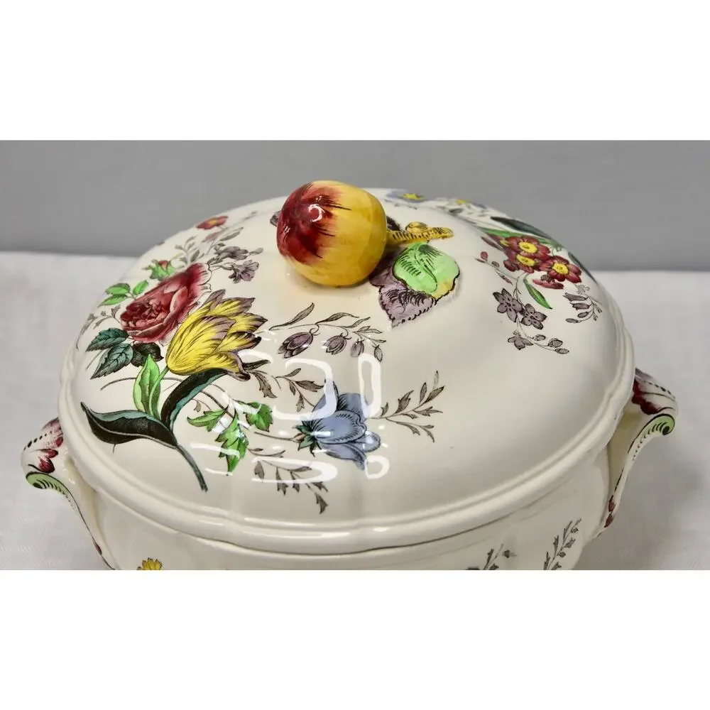 Copeland Spode Gainsborough Lidded Casserole Apple Finial Tureen Pot With Lid